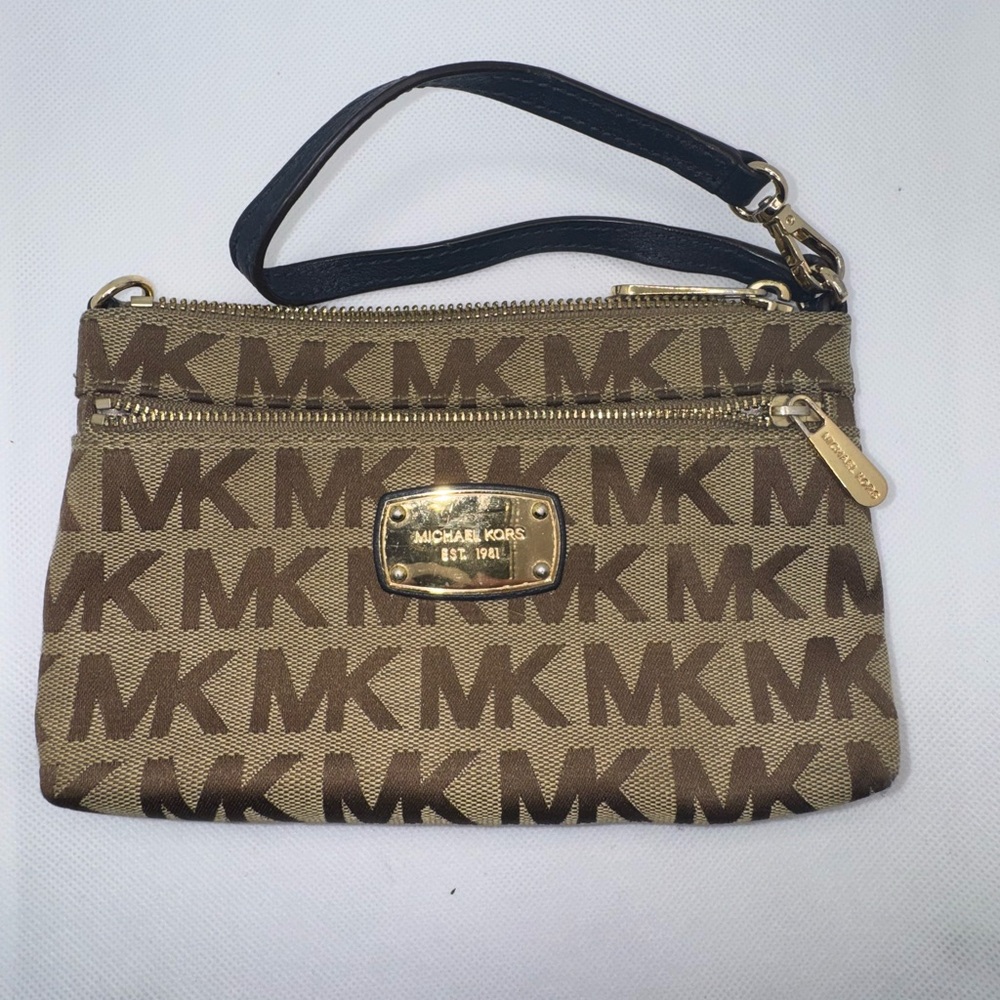 Michael Kors Brown and Tan Clutch